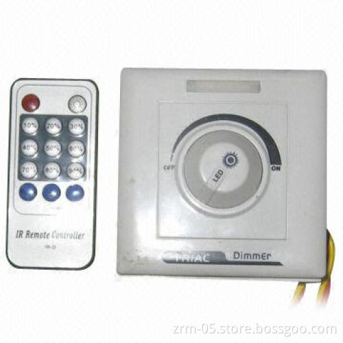 New design TRIAC LED dimmer control, measures 87 x 87mm